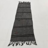 2x8 Green & Black One-of-a-Kind Vintage Kilim Runner, 67x247 Cm