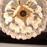 Brass lamp with Murano glass, Palazzo, Kalmar, Austria, 1970s.