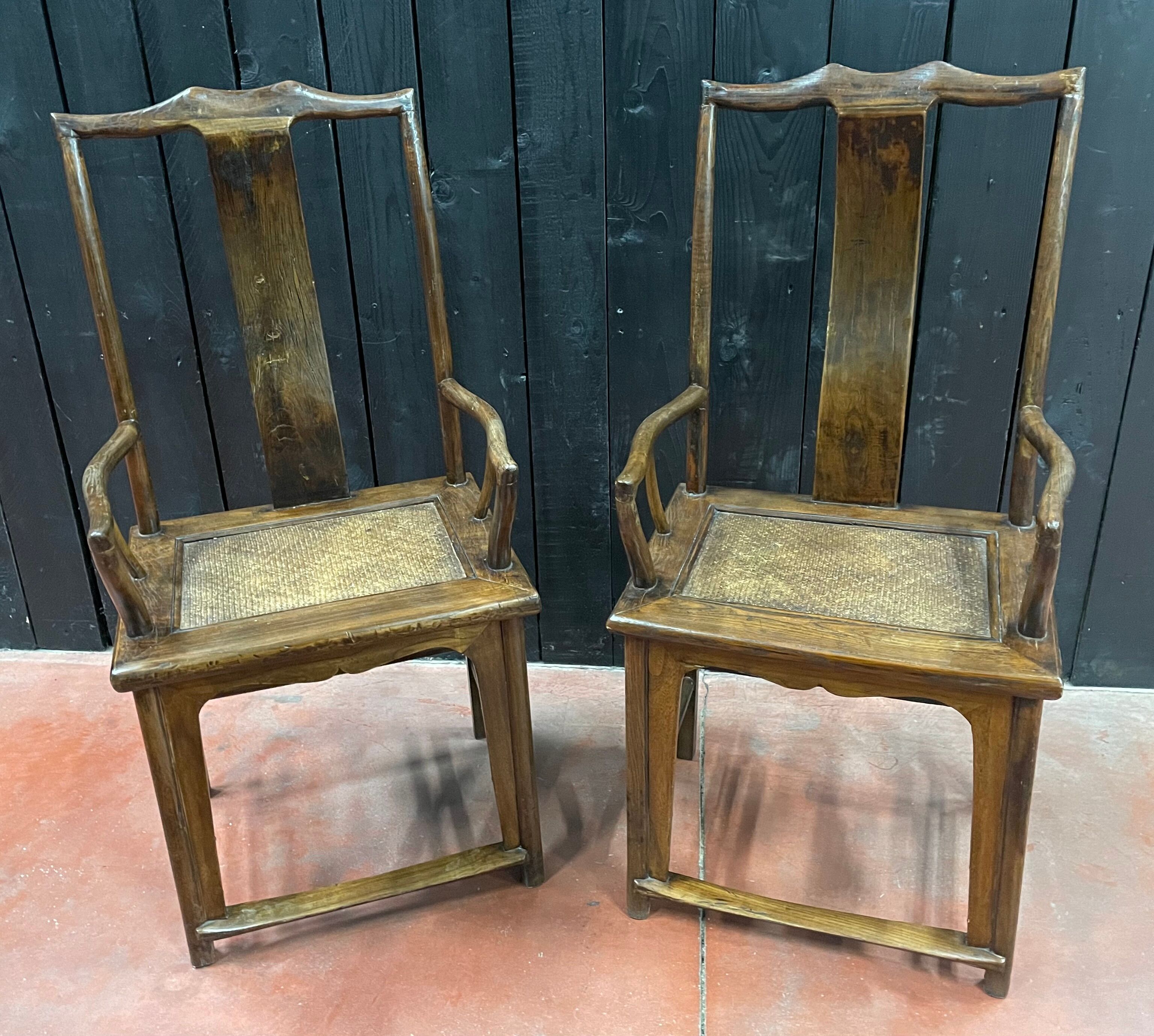 Pair of 19th century dignitary armchairs