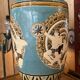 1970s ceramic floor vase, vintage decor, H 56 cm