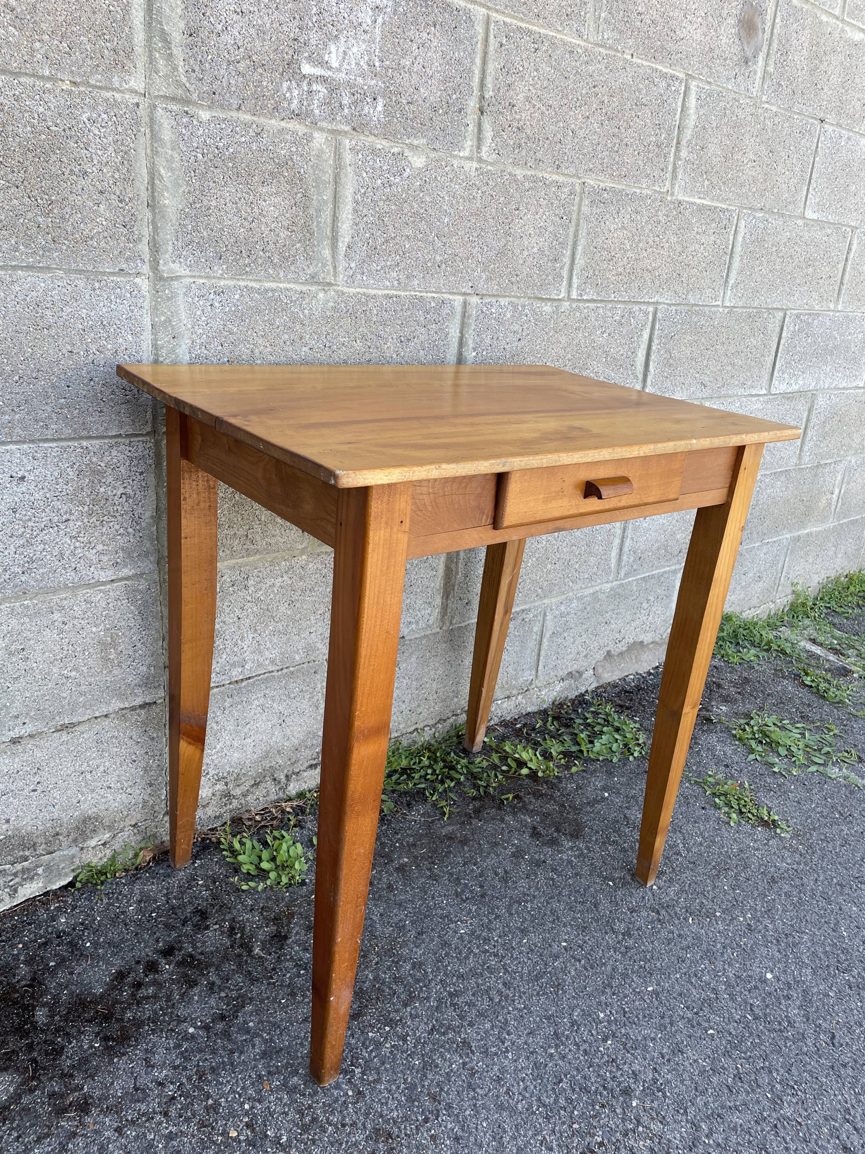 1950s oak side table