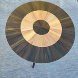 Coffee table in straw marquetry