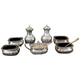 19th Century English Silver Set, 1890s, Set of 7