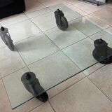 Coffee table "Tavolo con Ruote" - Gae Aulenti - FontanaArte - 100x100cm