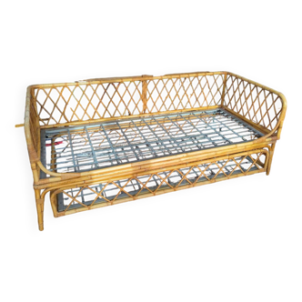 Rattan trundle bed 1960