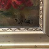 Jacques Maes (1905-1968). Still life signed "Roses". Oil on canvas.