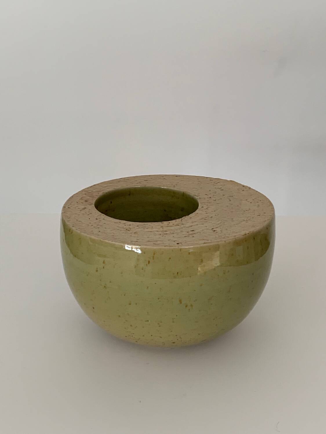 80s enamelled stoneware ashtray/pocket tray