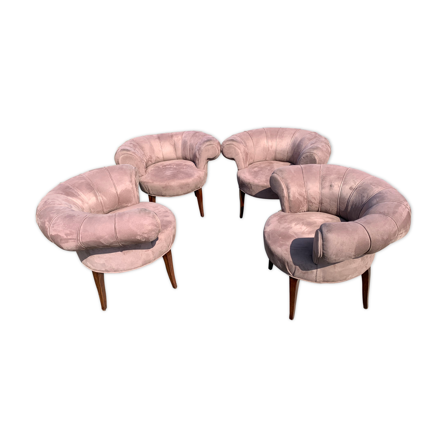 Quatre fauteuils art déco