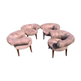 Four art deco armchairs