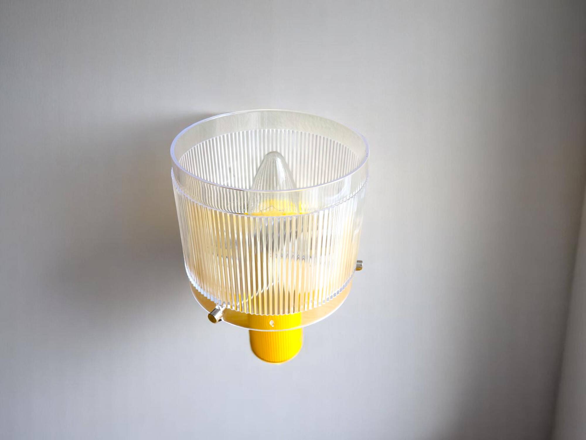 Mid century modern yellow wall sconce light