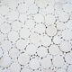 Table low round and white vintage rattan bamboo