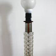 Small Art Deco floor lamp Richard Essig vintage glass and chrome 1960s