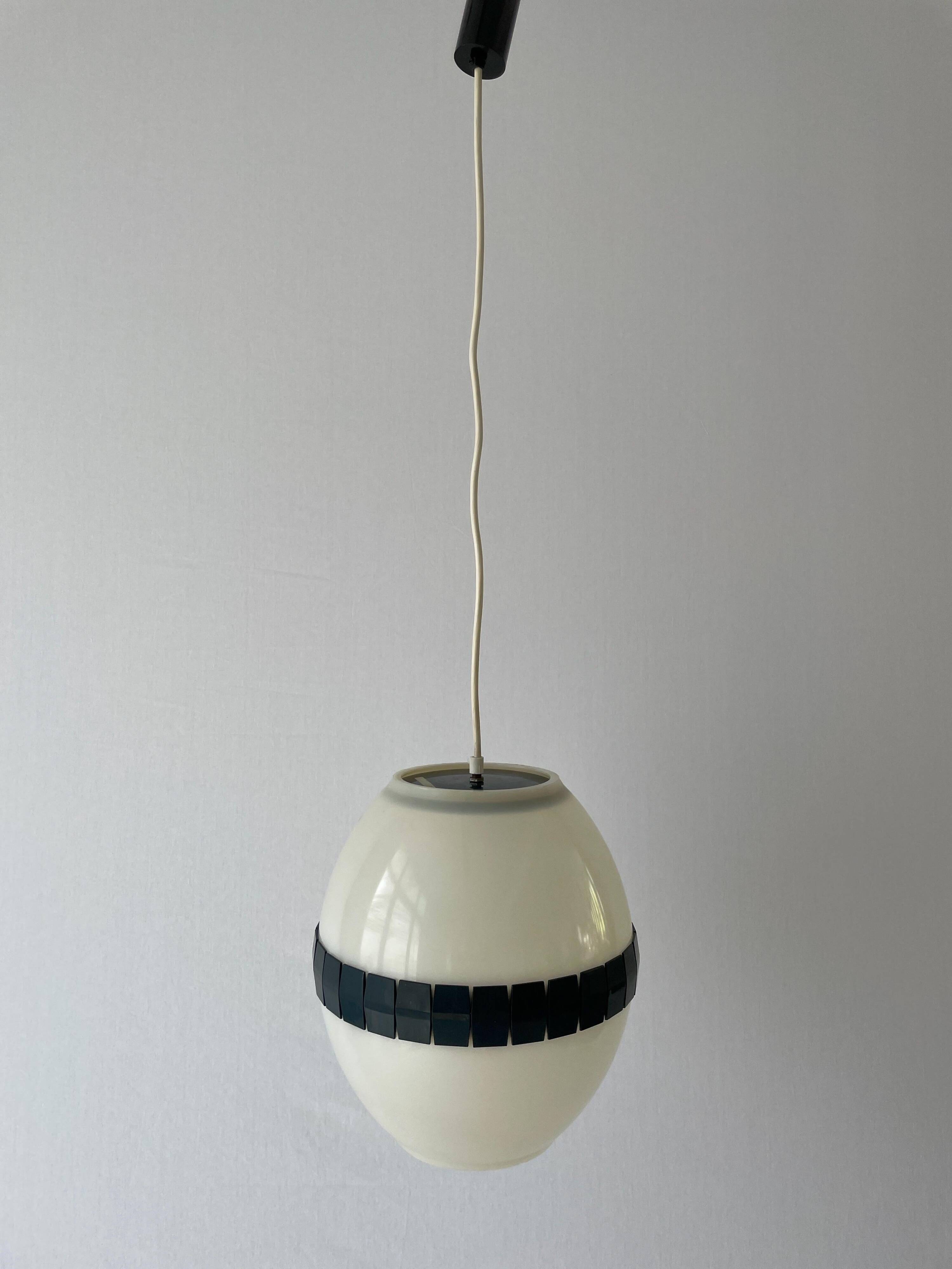 Plexiglass ceiling light in the shape of an egg, 1960s, Italy