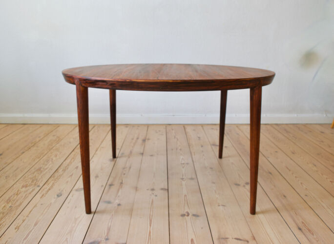 Mid-Century Danish Rosewood Round Coffee Table by Severin Hansen, 1960s