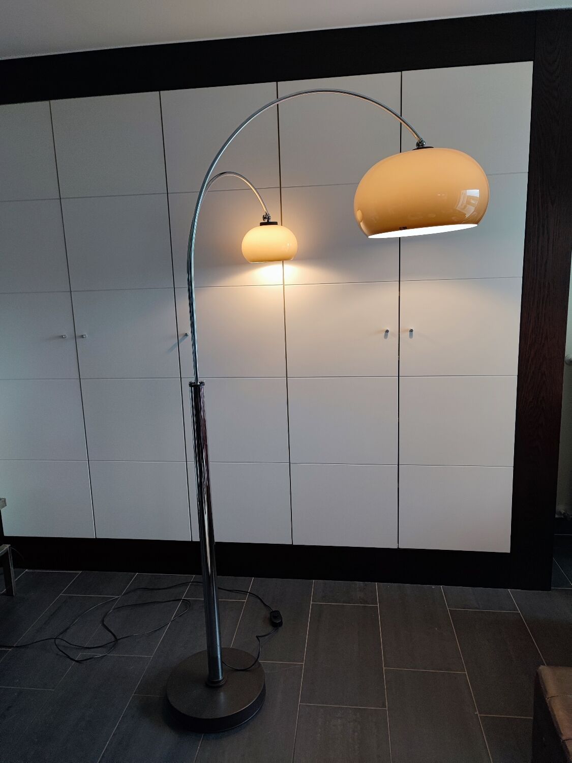 Dijkstra floor lamp chrome and plastic