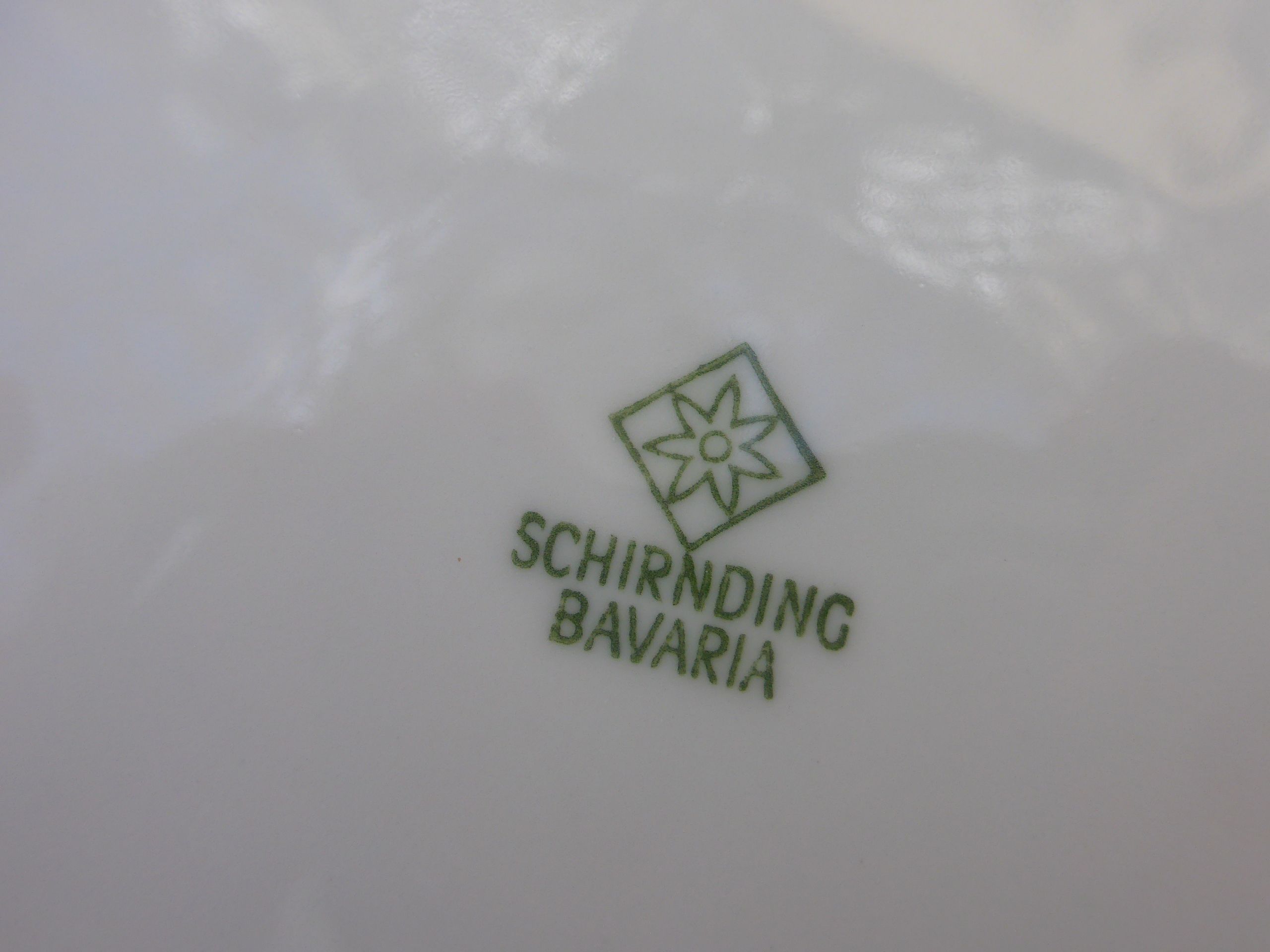 6 hollow plates in white porcelain, Schirnding Bavaria, design and vintage 1970