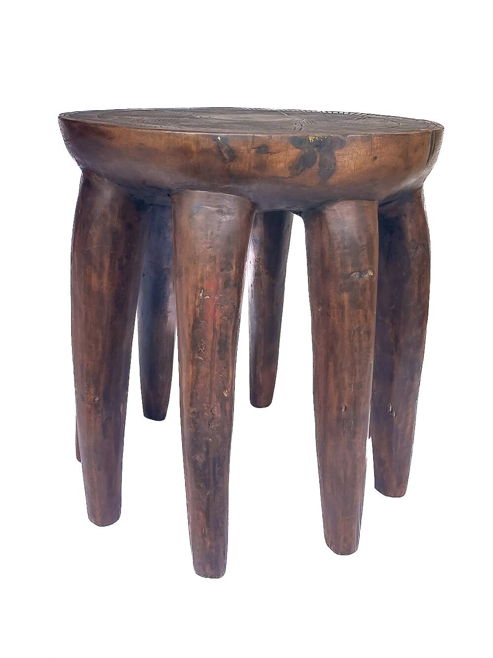 Large Nupe Stool 8 feet 50 cm – Solid wood tribal sculpture, piece