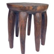 Grand Tabouret Nupe 8 pieds 50 cm– Sculpture tribale en bois massif, pièce