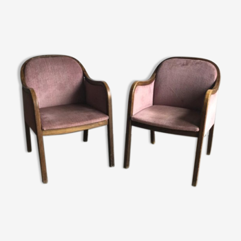 Art Deco Style Armchairs, 1950s, Set of 2