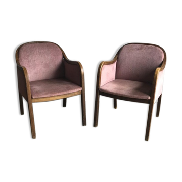 Art Deco Style Armchairs, 1950s, Set of 2