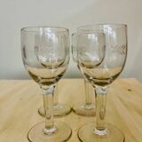 Lot de 4 verres à vin ou liqueur vintage