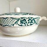 Digoin Sarreguemines tureen in enameled earthenware, “Versailles” service