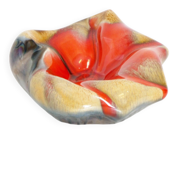 Meteor ashtray Vallauris ceramic vintage flames 1960s