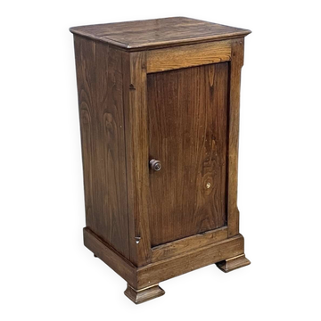 Chestnut bedside table from the early 20th century.