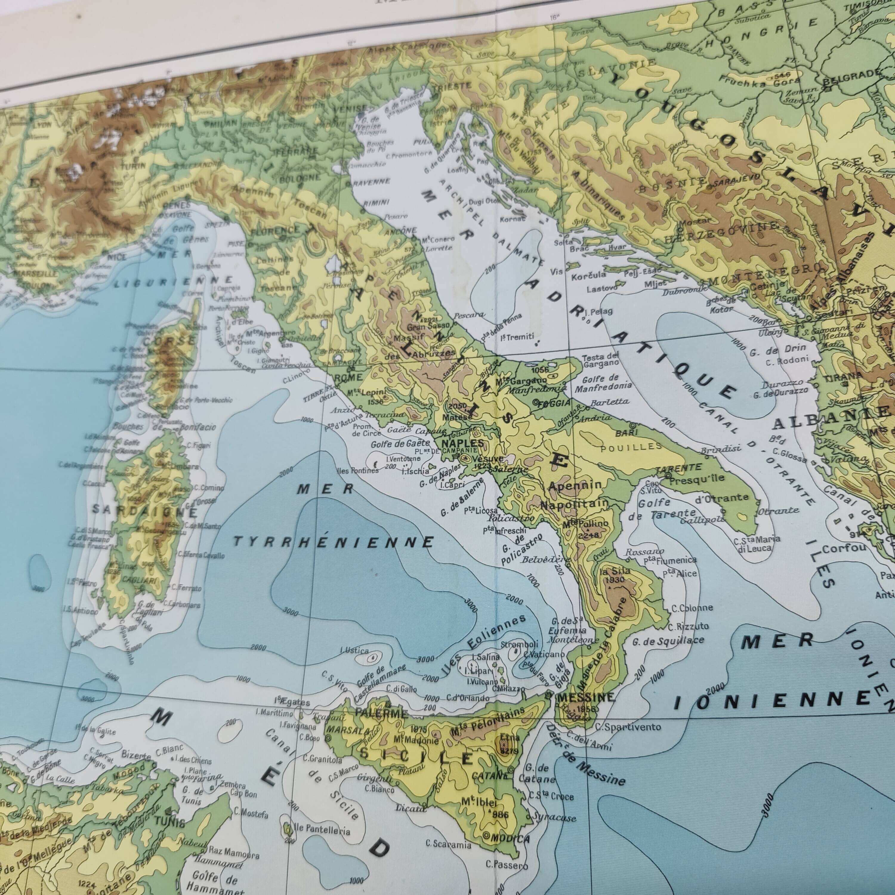 Map of the Mediterranean, 1950