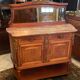 Desserte buffet with mirror background credenza and Louis XVI style marble top
