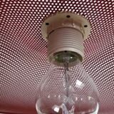 Red perforated hanging