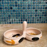 Double ramekin from the Marais pottery, 1960s-70s