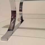 Glass and chrome design coffee table, 1970s