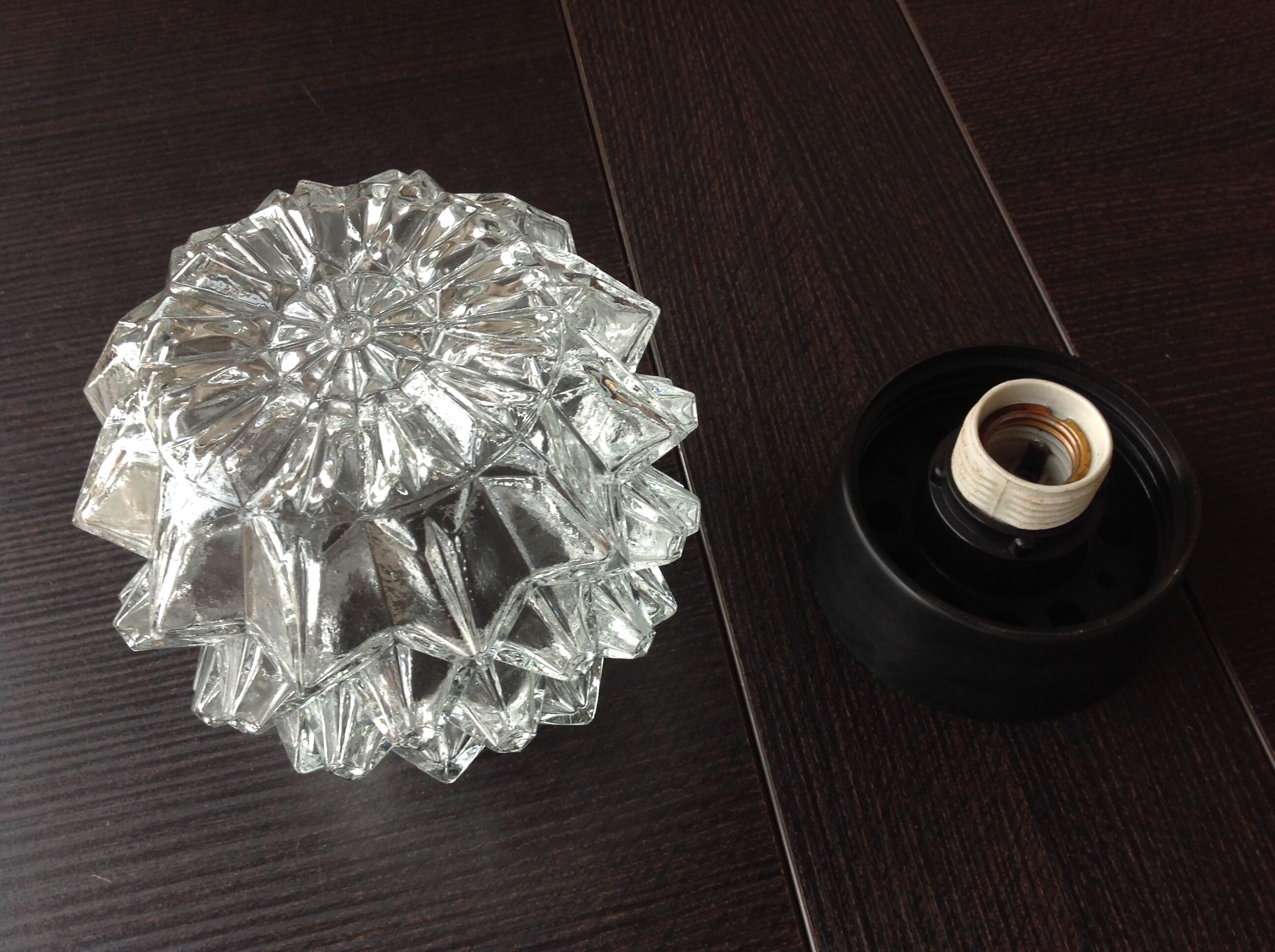 Plafonnier pointes de diamant par RZB Leuchten vintage années 60-70