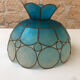 Blue mother-of-pearl and brass chandelier