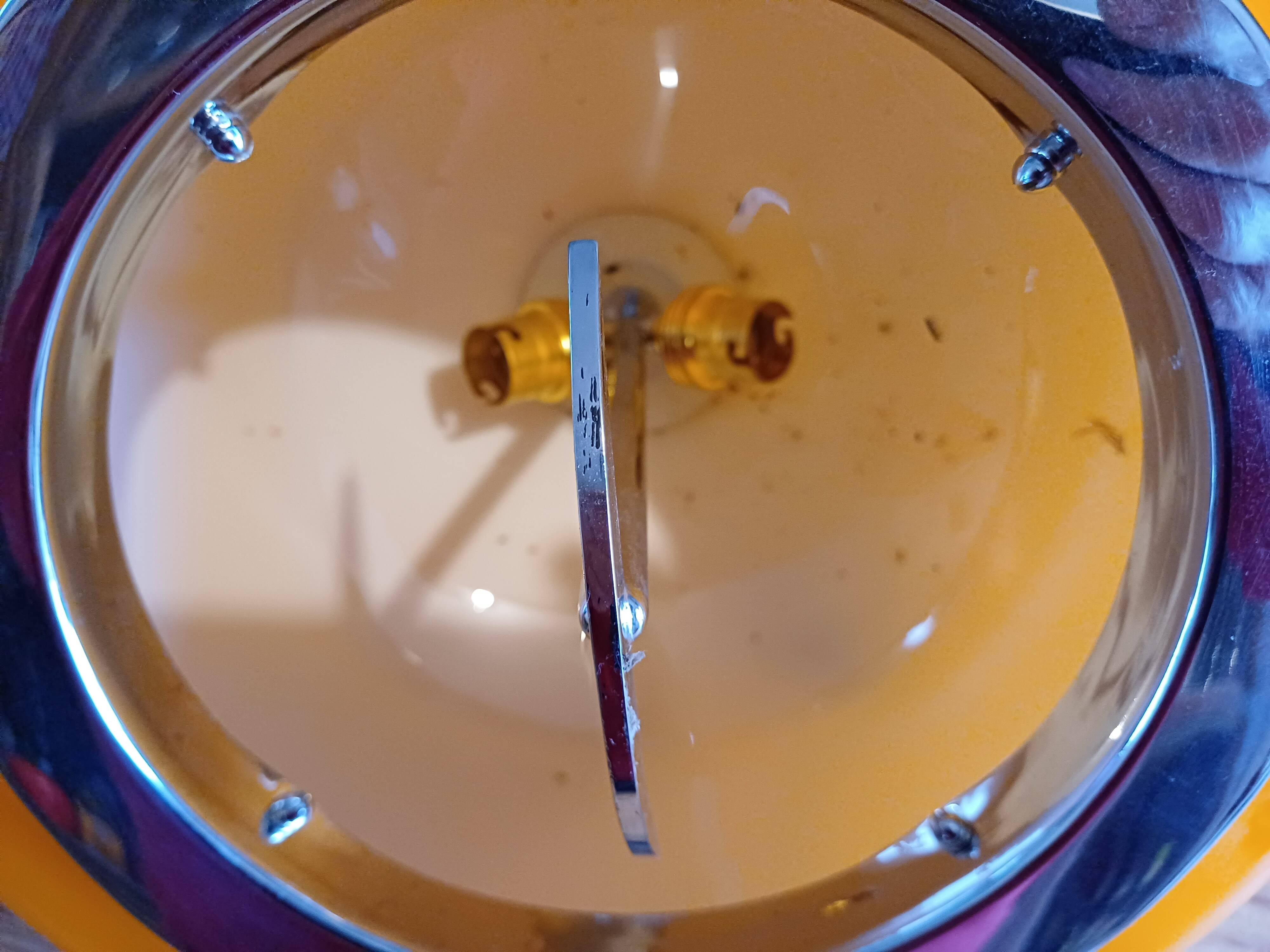 Vintage opaline orange pendant lamp “viro”