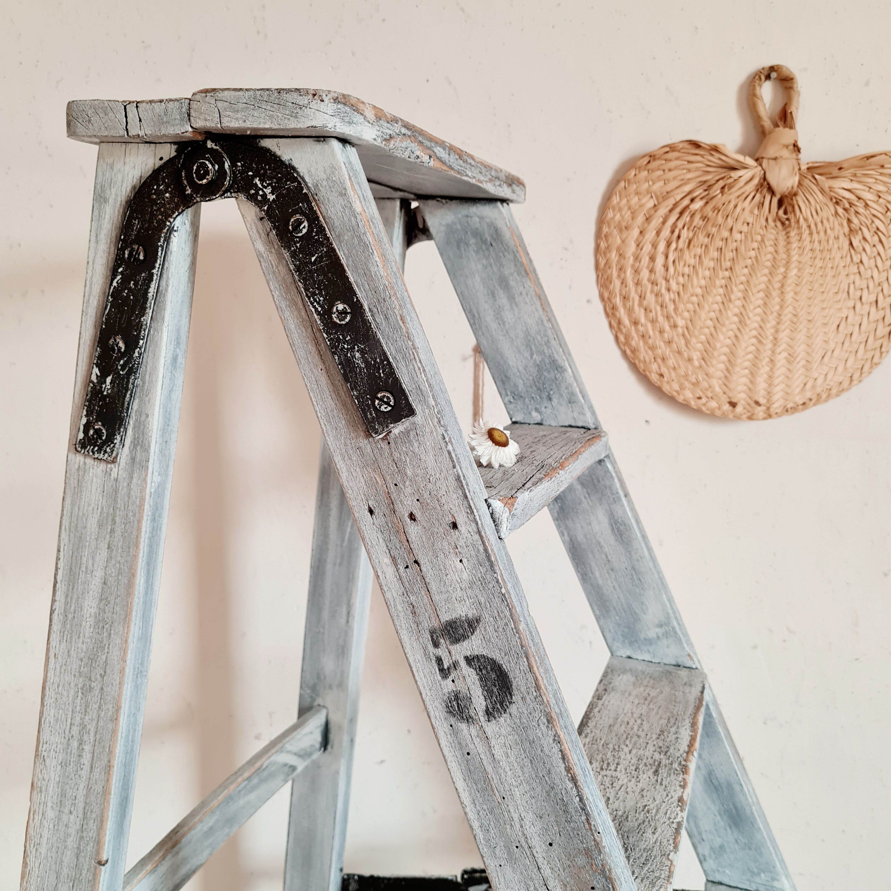 Old wooden stepladder