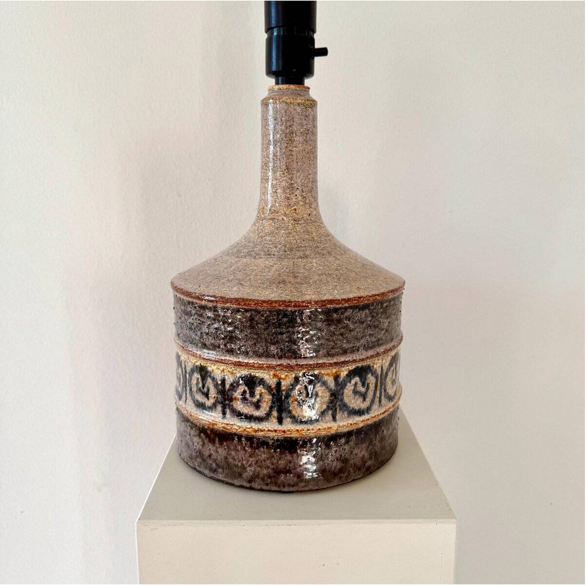 Large Danish table lamp base by Jette Hellerøe for Axella, 1960s