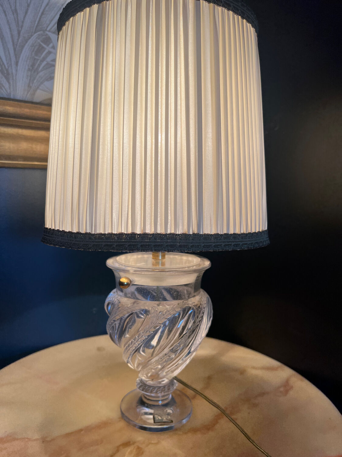 Lampe "Bamako" en cristal de Lalique France - Vintage vers 1970