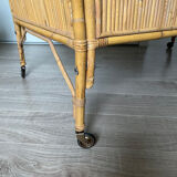 Vintage rattan bed for baby child