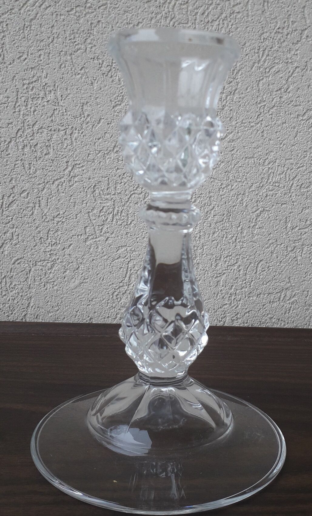 Pair of crystal candlesticks