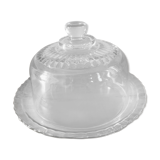 Glass arcopal cake dish with bell