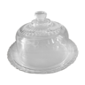 Glass arcopal cake dish with bell