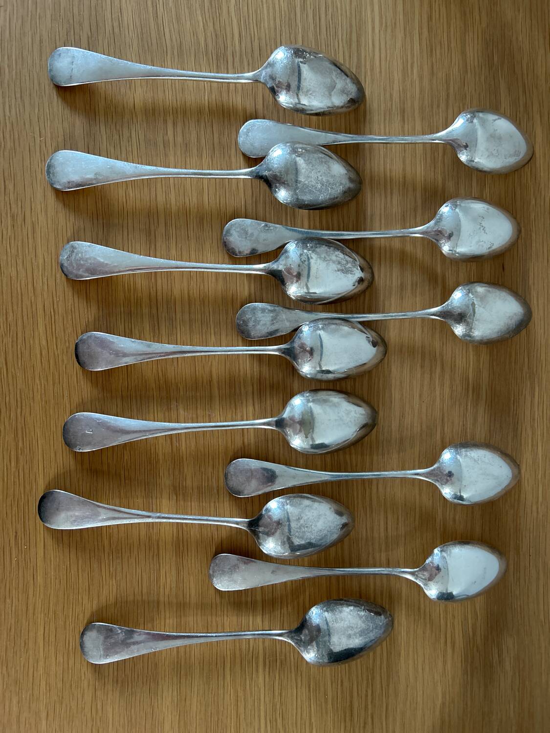 Silver-plated metal tablespoon