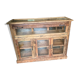 Vitrine comptoir bois exotique
