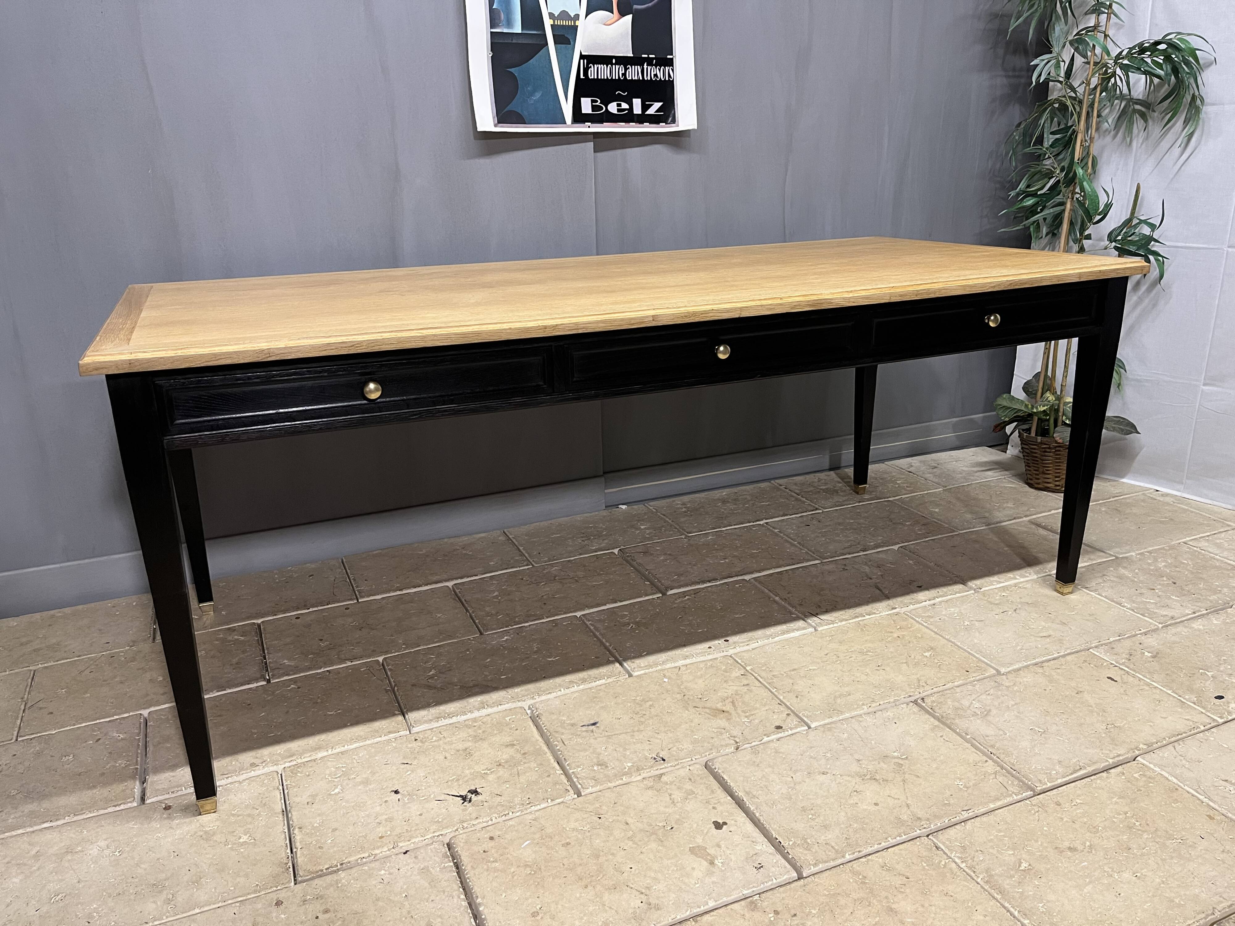 Administration table for dining room or rectangular oak desk