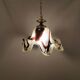 Huge Swedish glass hanging lamp, from Örrefors glassworks with brass top.