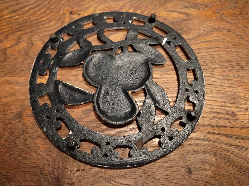 Dessous de plat rond ancien métal Fruits Orange dp1021F58