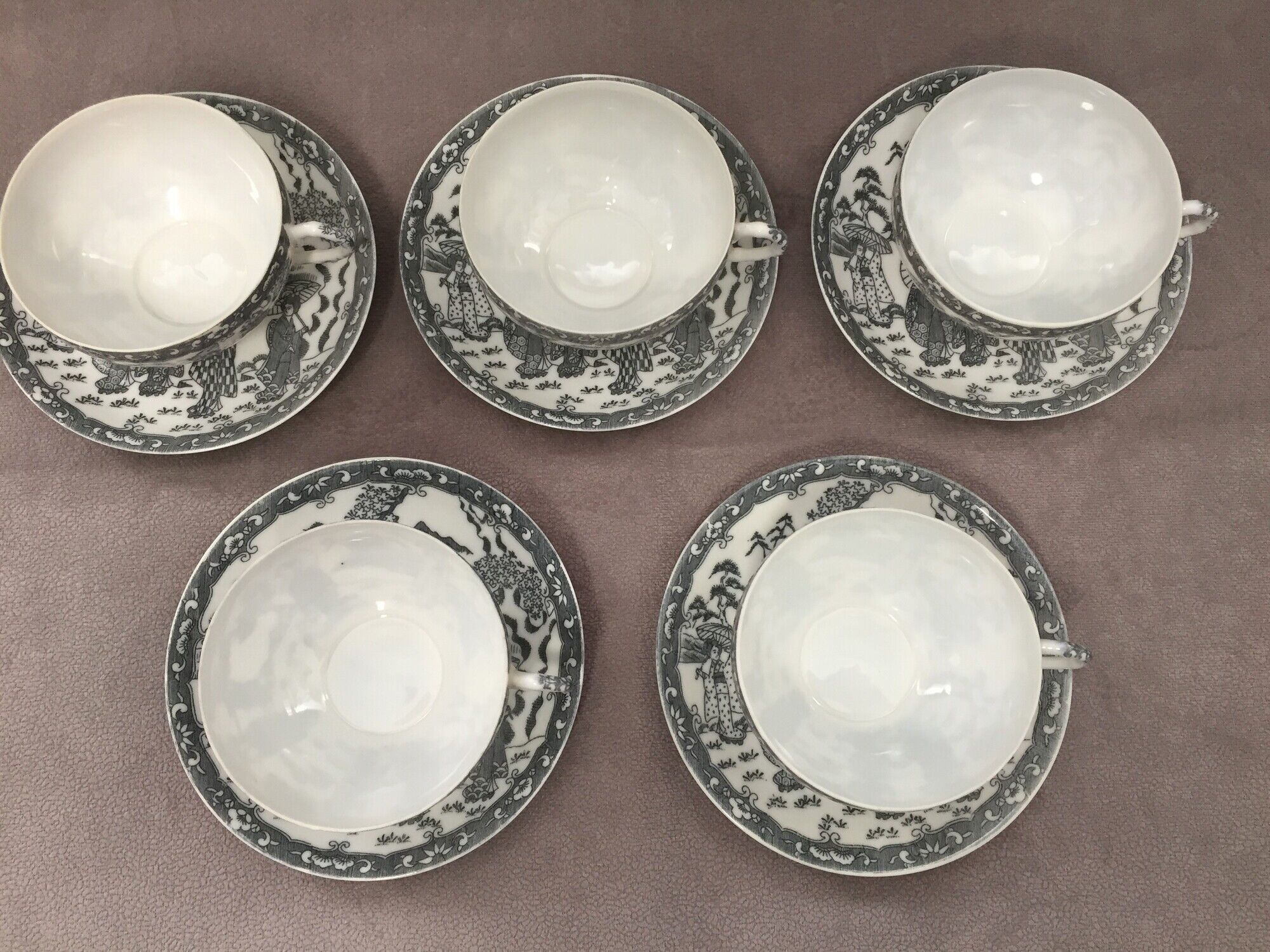 Old tea set coffee chocolate vintage made in japan 1950 fine porcelain