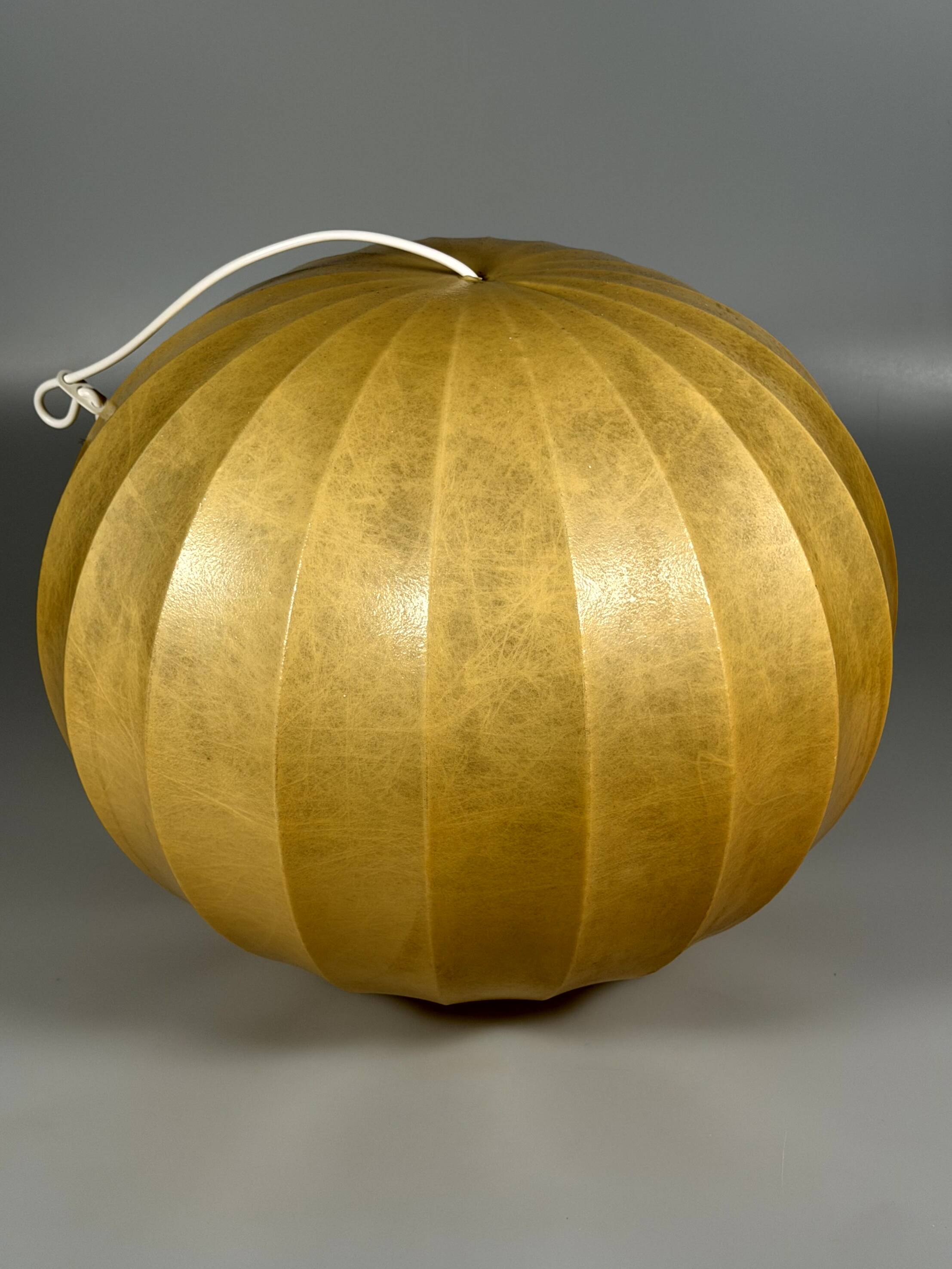 1960s 1970s Cocoon Ceiling Lamp Globe Lamp "Moon" by Goldkant Leuchten